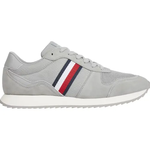 Grey Sneakers with Round Toe , male, Sizes: 6 UK - Tommy Jeans - Modalova