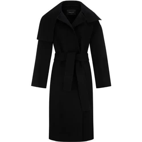 Wool Cocoon Coat , female, Sizes: XS, S - Fabiana Filippi - Modalova