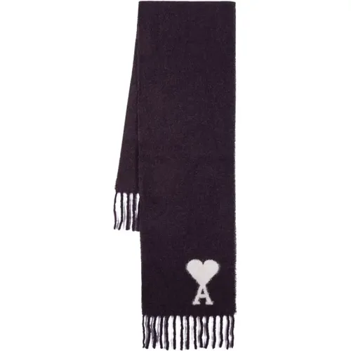 Oversize Wool Scarf - , unisex, Sizes: ONE SIZE - Ami Paris - Modalova