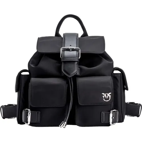 Multipocket Nylon Pocket Backpack , male, Sizes: ONE SIZE - pinko - Modalova