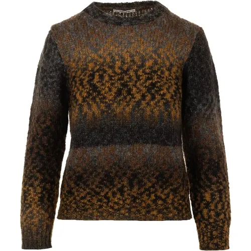 Brauner Pullover Girocollo Stil , Damen, Größe: S - Kangra - Modalova