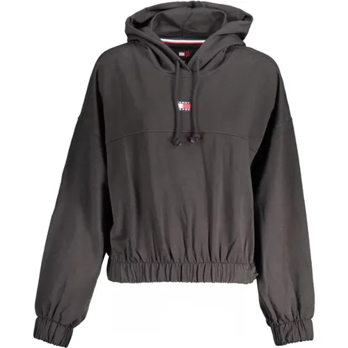 Schwarzer Hoodie mit Stickerei , Herren, Größe: M - Tommy Hilfiger - Modalova