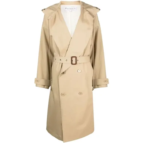 Flax Hooded Trench Coat , female, Sizes: XS - JW Anderson - Modalova