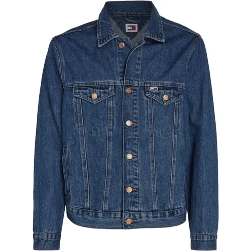 Klassische Denimjacke, Regular Fit , Herren, Größe: XL - Tommy Jeans - Modalova