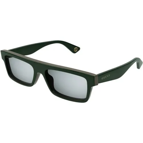 Frame Silver Lens Sunglasses , unisex, Sizes: 57 MM - Gucci - Modalova