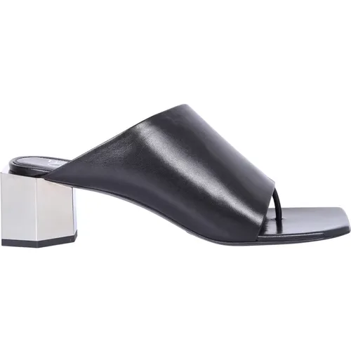 Elegant Leather Sandals , female, Sizes: 3 UK - Off White - Modalova