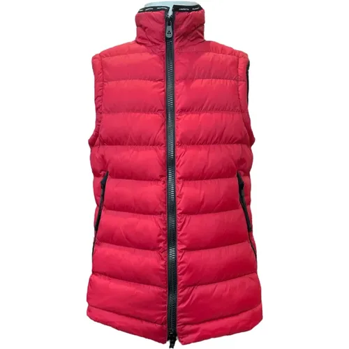 Rotes ärmelloses Gilet mit hohem Kragen , Herren, Größe: XL - Peuterey - Modalova