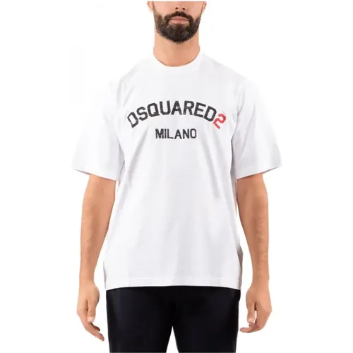 Herren T-Shirt , Herren, Größe: S - Dsquared2 - Modalova