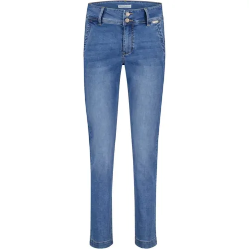 Jeans mit doppelter Knopfleiste und Taschen , Damen, Größe: 3XL - Red Button - Modalova