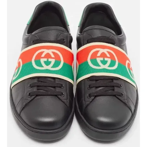 Pre-owned Leather sneakers , female, Sizes: 9 UK - Gucci Vintage - Modalova