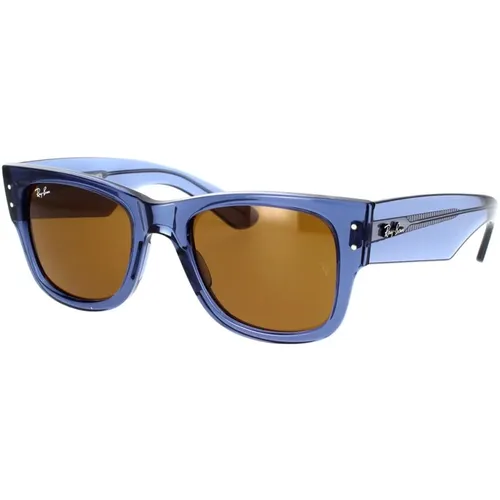 Mega Wayfarer Sonnenbrille Blau Braun , unisex, Größe: 51 MM - Ray-Ban - Modalova