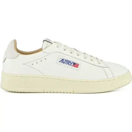 White Leather Low Top Sneakers , male, Sizes: 7 UK, 10 UK, 8 UK, 9 UK - Autry - Modalova