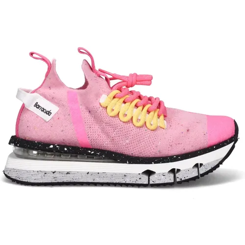 Rosa Sneakers mit Multicolor-Mikrosohle - Barracuda - Modalova