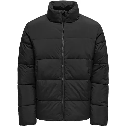 Stilvolle Steppjacke für Übergangswetter , Herren, Größe: L - Only & Sons - Modalova