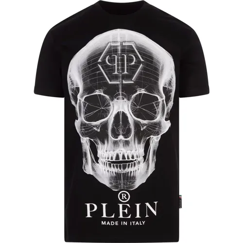 Cotton T-shirt with Brand Symbols , male, Sizes: 3XL, XL, S, 2XL, L, M - Philipp Plein - Modalova