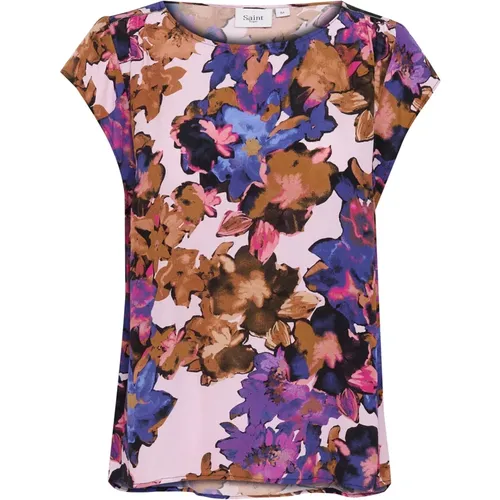 Winsome Flowers Bluse , Damen, Größe: XL - Saint Tropez - Modalova