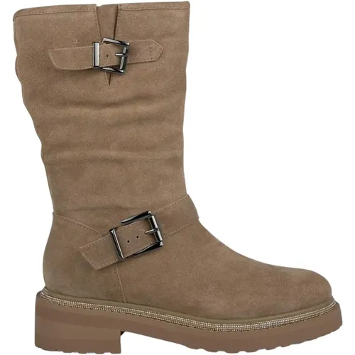 Leather Buckle Boots , female, Sizes: 6 UK, 5 UK, 4 UK, 8 UK, 7 UK, 3 UK - Alma en Pena - Modalova