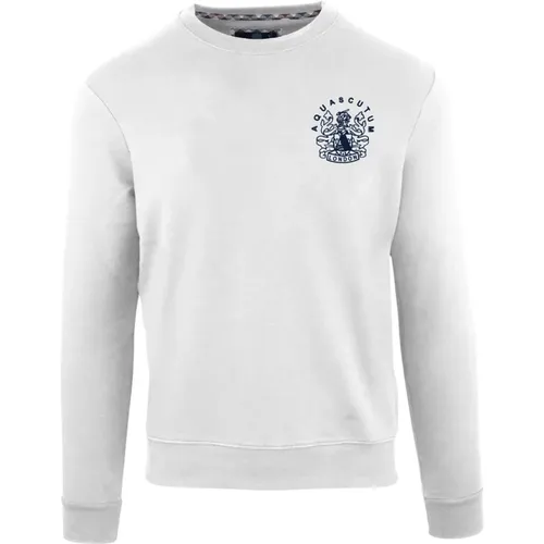 Herren Baumwoll Rundhals Sweatshirt , Herren, Größe: L - Aquascutum - Modalova