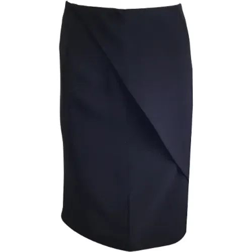 Draped Silk Crepe Skirt , female, Sizes: XS - Armani Pre-owned - Modalova