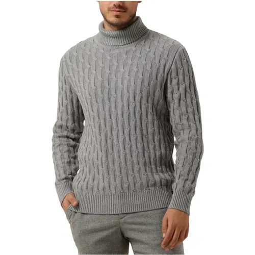 Herren Pullover & Westen in Grau , Herren, Größe: L - Genti - Modalova