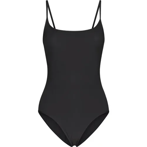 Square Neckline Grey Swimsuit , female, Sizes: M, XS - TotêMe - Modalova