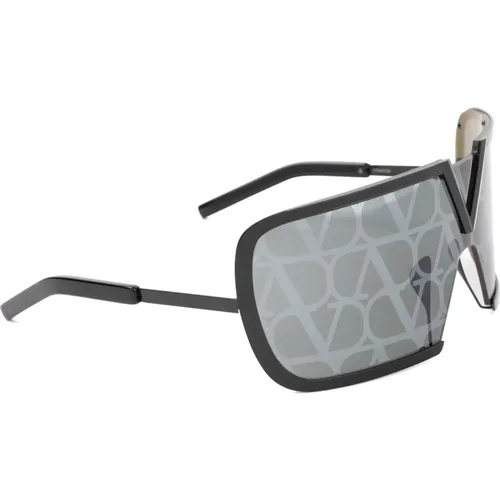 Schwarze Monogramm Sonnenbrille Damen Accessoires - Valentino - Modalova