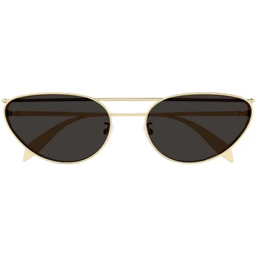 Metal Cat-Eye Sunglasses with Front Piercing , unisex, Sizes: ONE SIZE - alexander mcqueen - Modalova