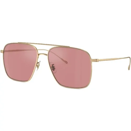 Gold Sunglasses with Original Case , female, Sizes: M - Oliver Peoples - Modalova