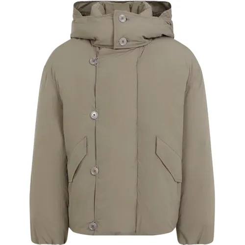 Desert Sage Hooded Puffer Jacket , male, Sizes: M, L - Lemaire - Modalova