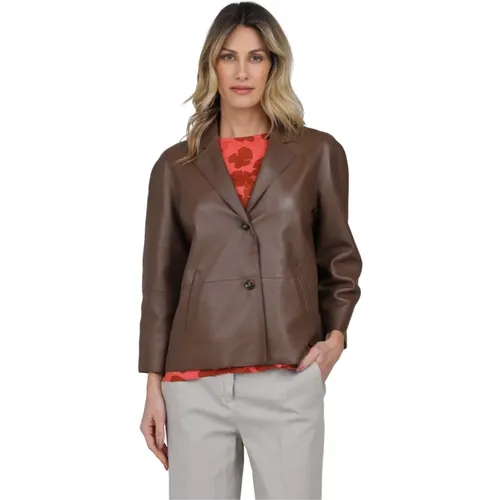 Leather Jacket Single-Breasted , female, Sizes: M - The Jack Leathers - Modalova