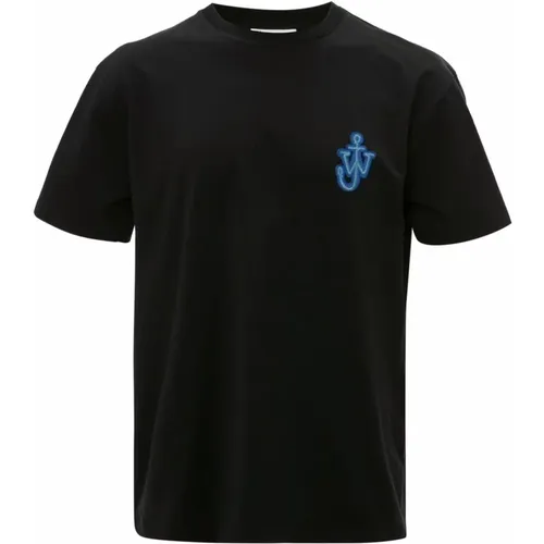 Schwarzes Anchor Logo T-Shirt , Herren, Größe: XS - JW Anderson - Modalova
