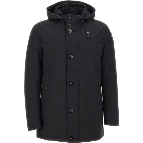 Herren Wasserdichter Trenchcoat, Schwarz , Herren, Größe: 2XL - Blauer - Modalova