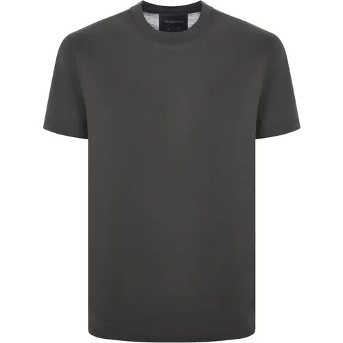 Logo T-Shirt aus Lyocell und Baumwolle , Herren, Größe: L - Emporio Armani - Modalova