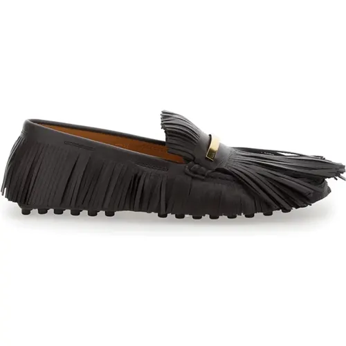 Fringed Moccasin Flat Shoes , female, Sizes: 7 UK, 7 1/2 UK, 8 UK - TOD'S - Modalova