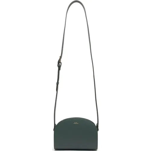 Leder Mini Schultertasche mit Logo , Damen, Größe: ONE Size - A.P.C. - Modalova