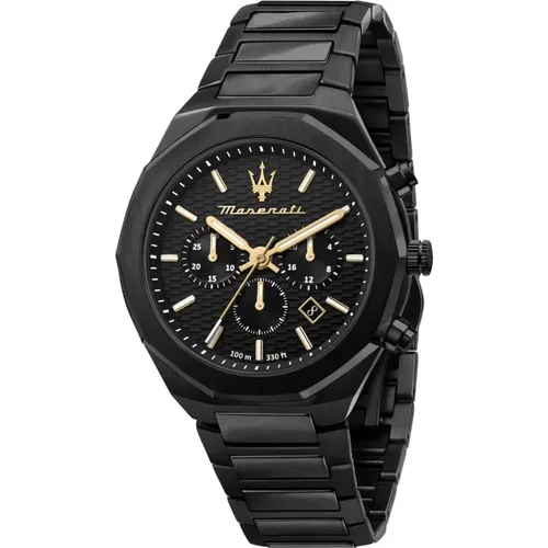 Stile NA Chronograph Date Window Stainless Steel Watch , male, Sizes: ONE SIZE - Maserati - Modalova