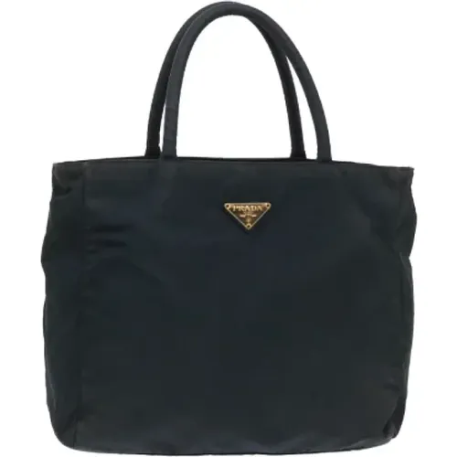 Navy Nylon Prada Handbag , female, Sizes: ONE SIZE - Prada Vintage - Modalova