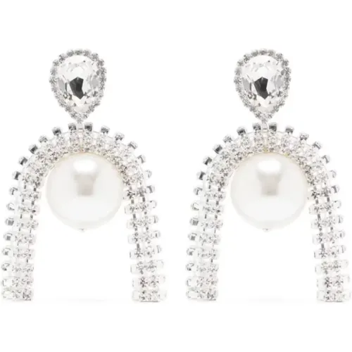 Silver Pearl Earrings , female, Sizes: ONE SIZE - Magda Butrym - Modalova