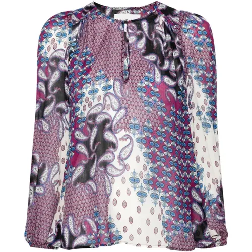 Lila Print Top Amöbenstil , Damen, Größe: XS - BA&SH - Modalova