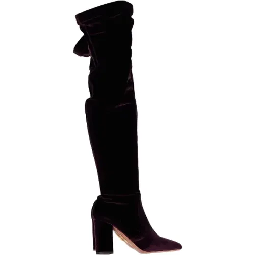 Pre-owned Velvet boots , female, Sizes: 5 UK - Aquazzura Pre-owned - Modalova