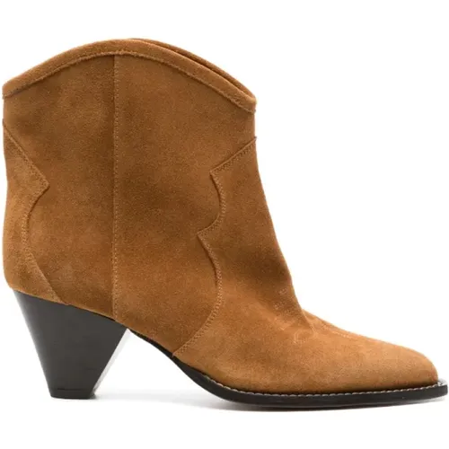 Wildlederstiefel mit 60mm Tapered-Absatz , Damen, Größe: 37 EU - Isabel marant - Modalova