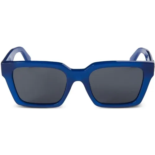 Blaue Sonnenbrille mit Original-Etui , unisex, Größe: 53 MM - Off White - Modalova