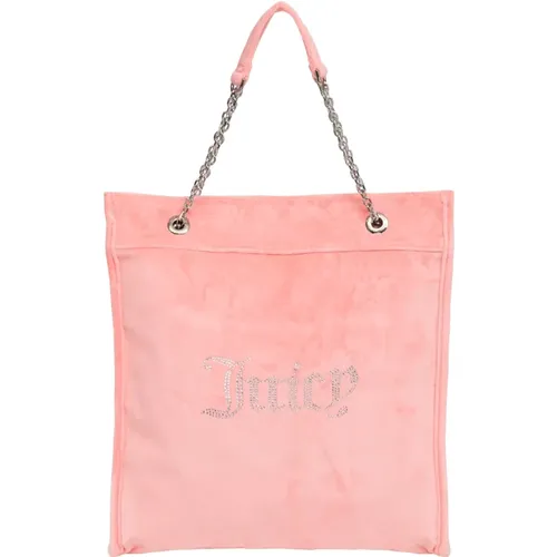 Plain Tote Bag with Logo , female, Sizes: ONE SIZE - Juicy Couture - Modalova