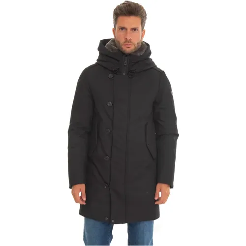 FUR parka with zip lock and buttons , male, Sizes: XL, 2XL - Peuterey - Modalova