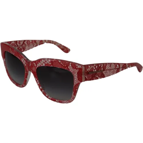 Italienische Spitzen-Sonnenbrille , Damen, Größe: ONE Size - Dolce & Gabbana - Modalova