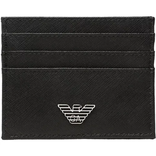 Elegant Cardholder with Iconic Eagle , male, Sizes: ONE SIZE - Emporio Armani - Modalova