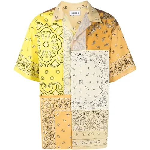Patchwork Shirt with Bandana Print , male, Sizes: M - Kenzo - Modalova
