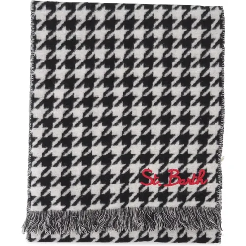 Wool Pied De Poule Scarf , female, Sizes: ONE SIZE - MC2 Saint Barth - Modalova