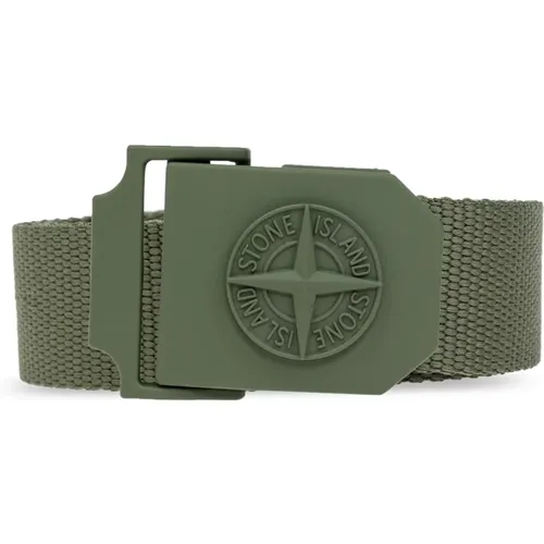 Belt with logo , male, Sizes: 100 CM, 90 CM, 95 CM, 80 CM, 85 CM - Stone Island - Modalova