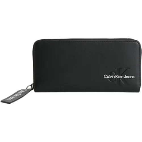 Sculpted Zip Around Wallet , female, Sizes: ONE SIZE - Calvin Klein - Modalova